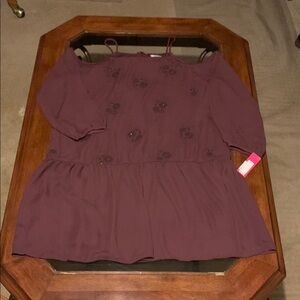 Xhilaration Stylish Purple Cold Shoulder Dress